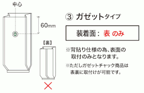 ガゼットタイプの場合