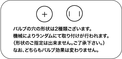 バルブの穴の形状